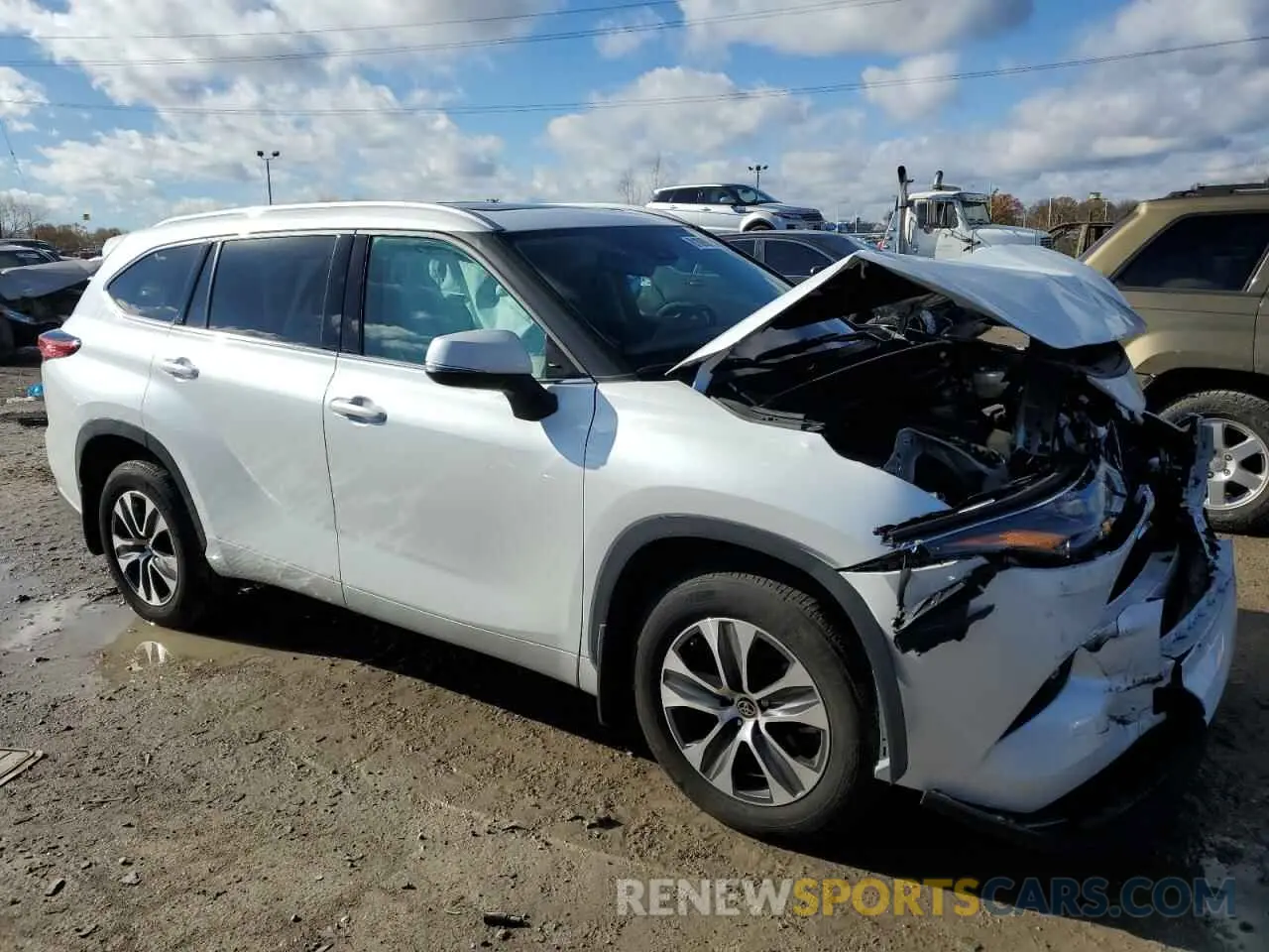4 Фотография поврежденного автомобиля 5TDGZRBH6NS592262 TOYOTA HIGHLANDER 2022