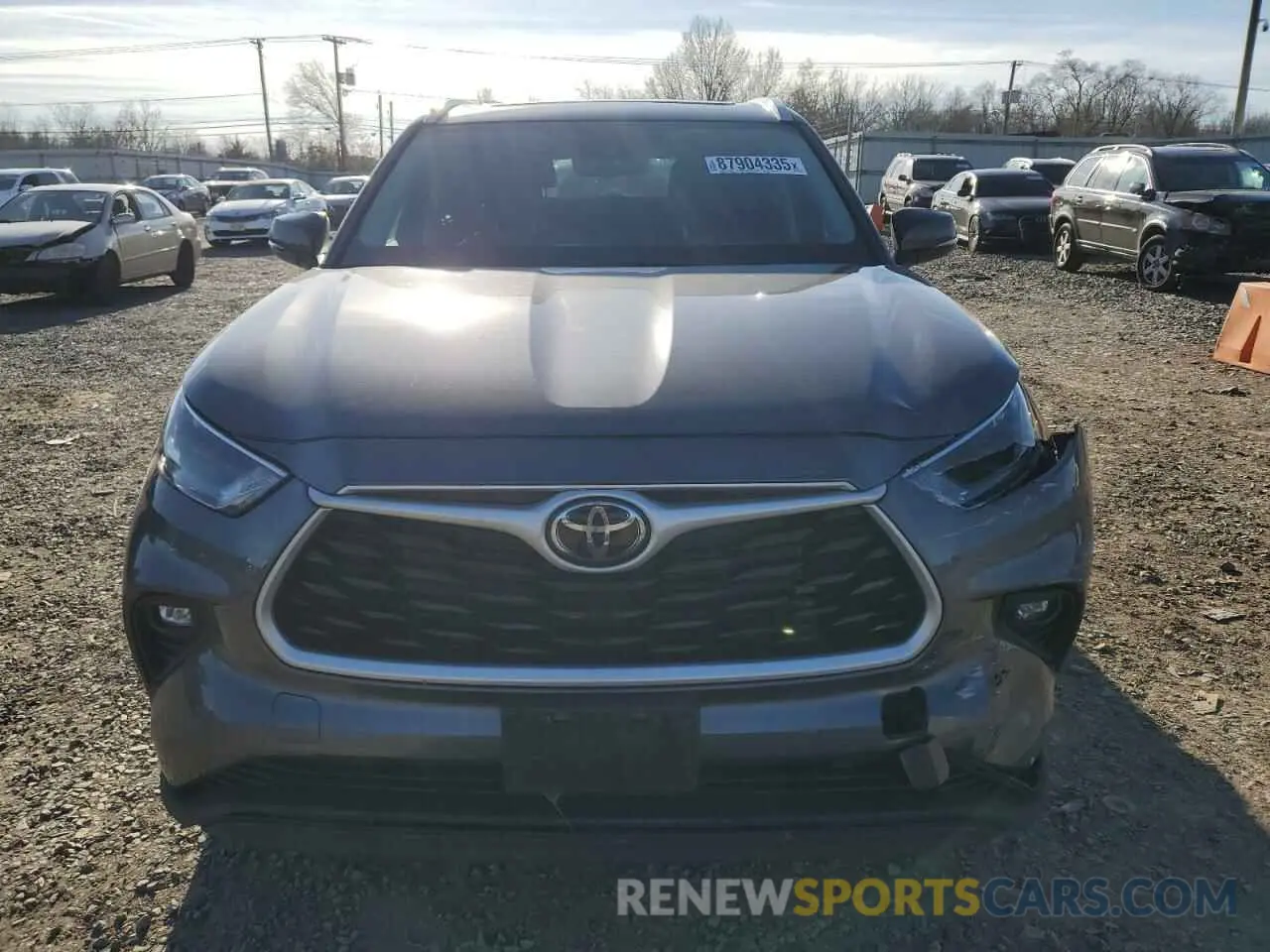 5 Фотография поврежденного автомобиля 5TDGZRBH8NS255978 TOYOTA HIGHLANDER 2022
