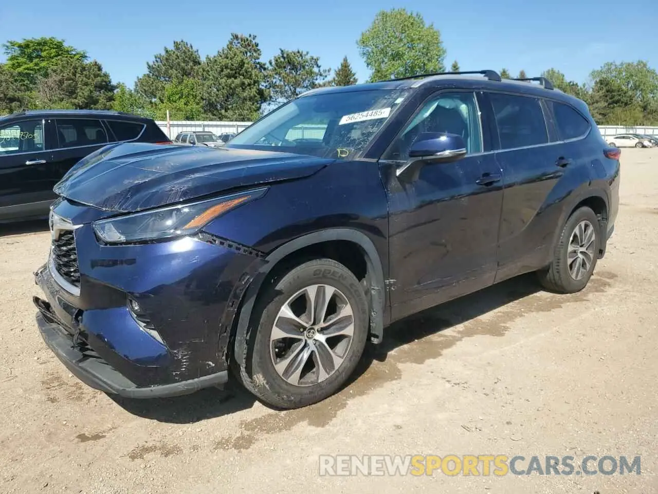1 Photograph of a damaged car 5TDGZRBH8NS573003 TOYOTA HIGHLANDER 2022