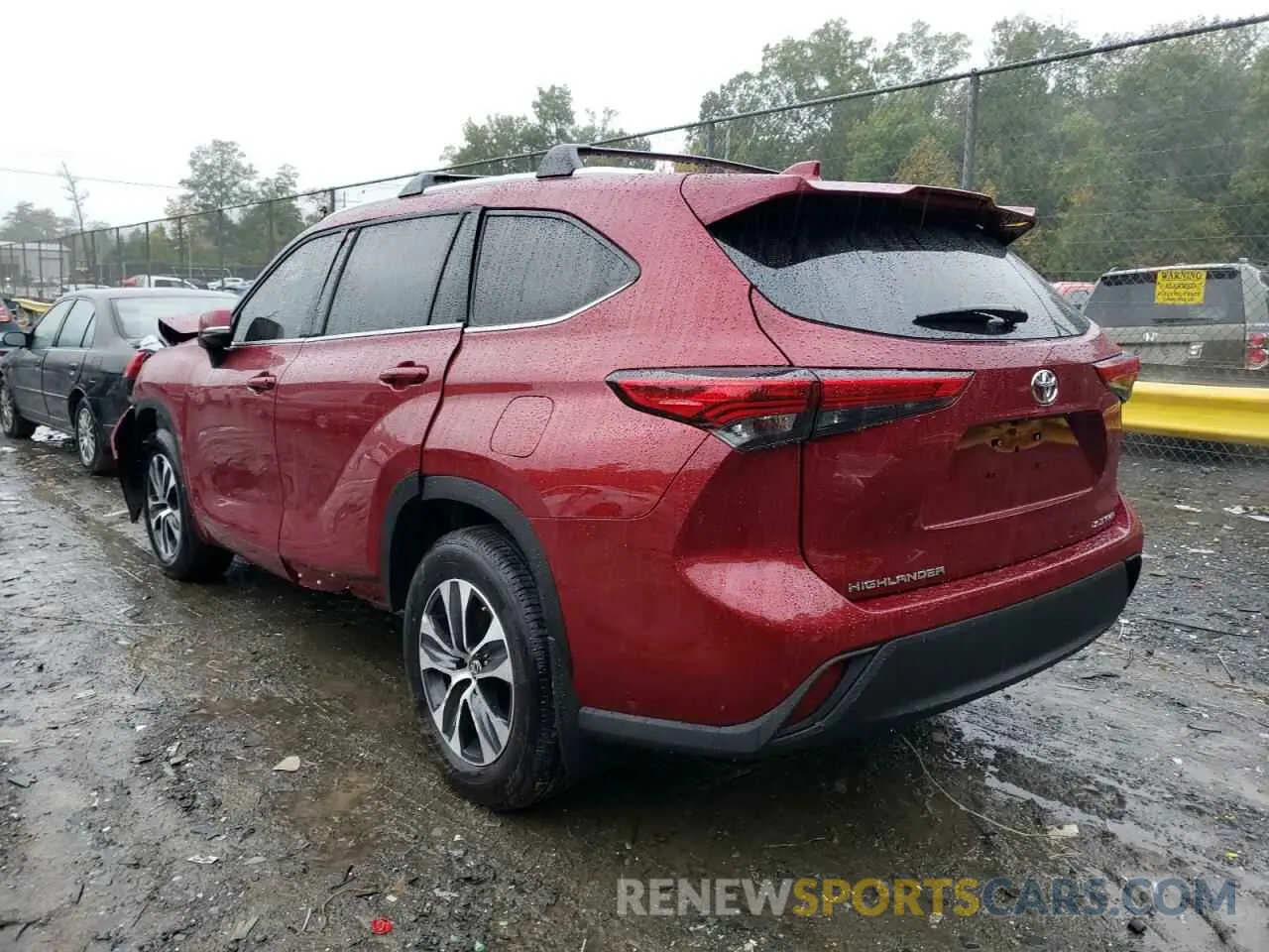 3 Фотография поврежденного автомобиля 5TDGZRBH9NS211598 TOYOTA HIGHLANDER 2022