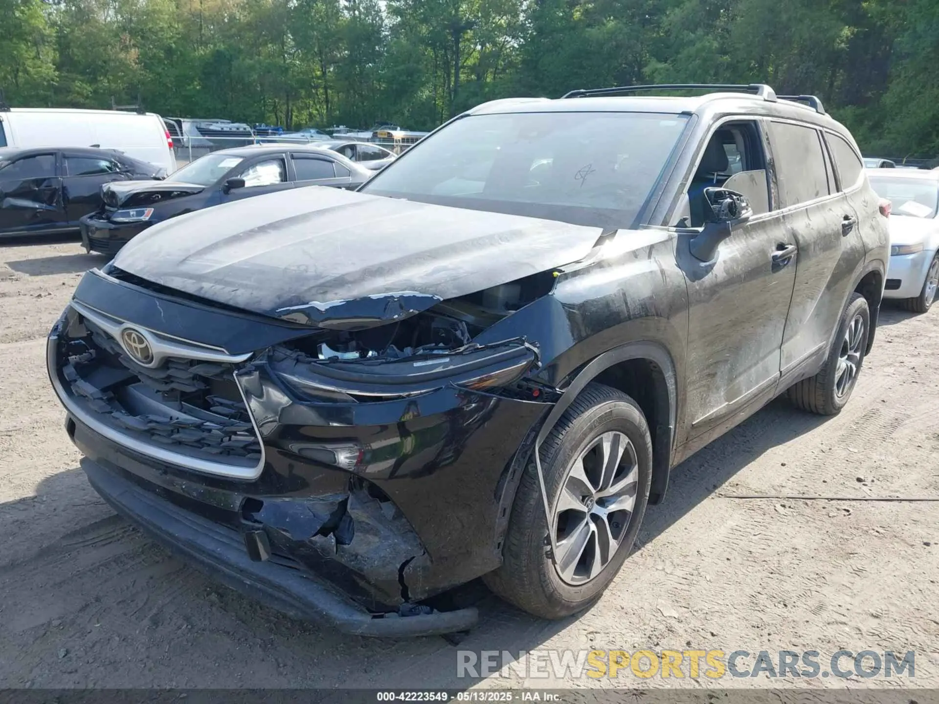 2 Фотография поврежденного автомобиля 5TDGZRBH9NS578954 TOYOTA HIGHLANDER 2022