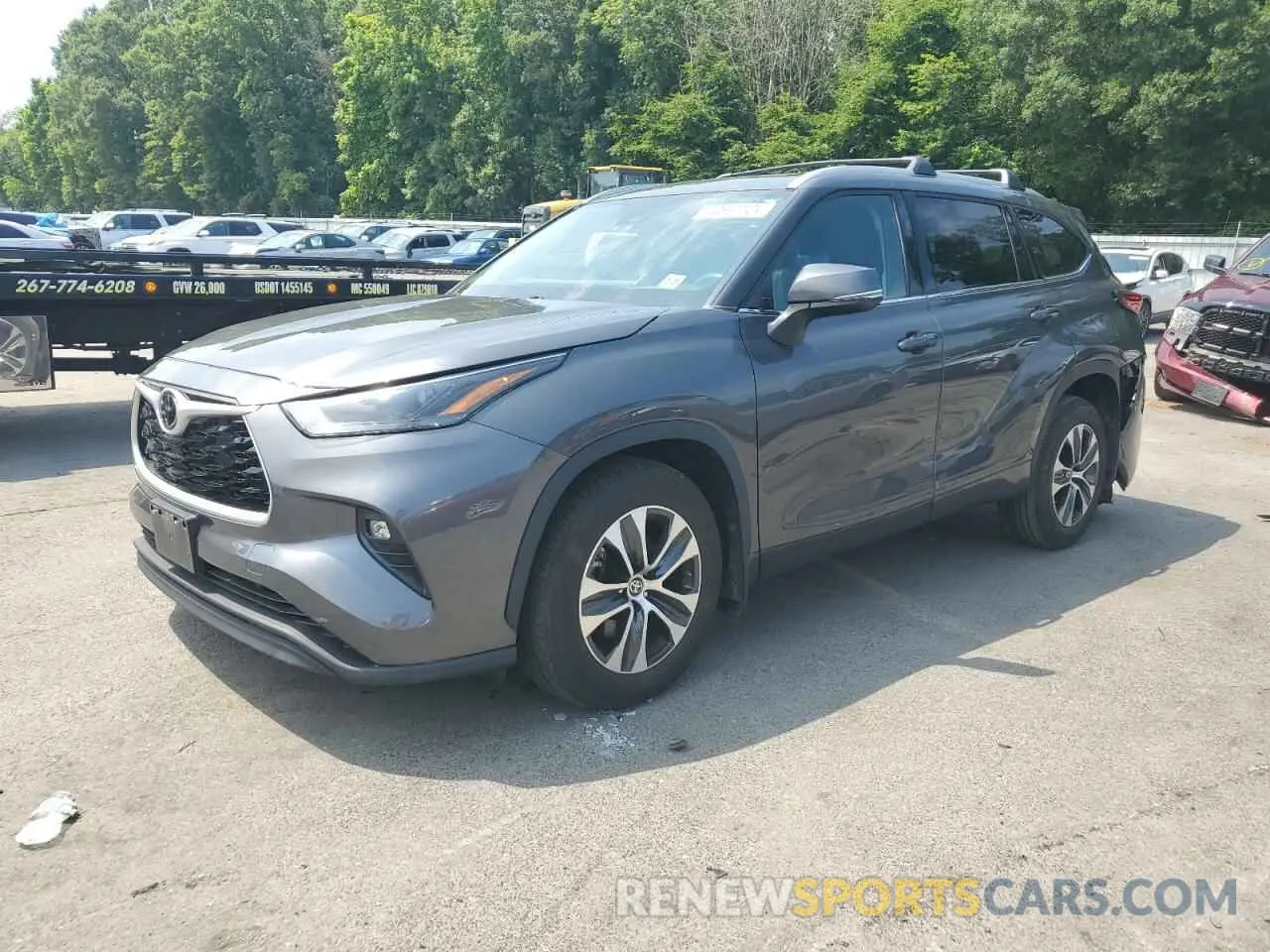 1 Photograph of a damaged car 5TDGZRBHXNS196741 TOYOTA HIGHLANDER 2022