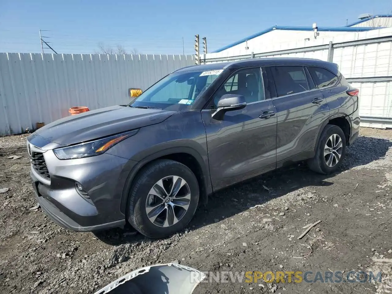 1 Photograph of a damaged car 5TDGZRBHXNS235683 TOYOTA HIGHLANDER 2022