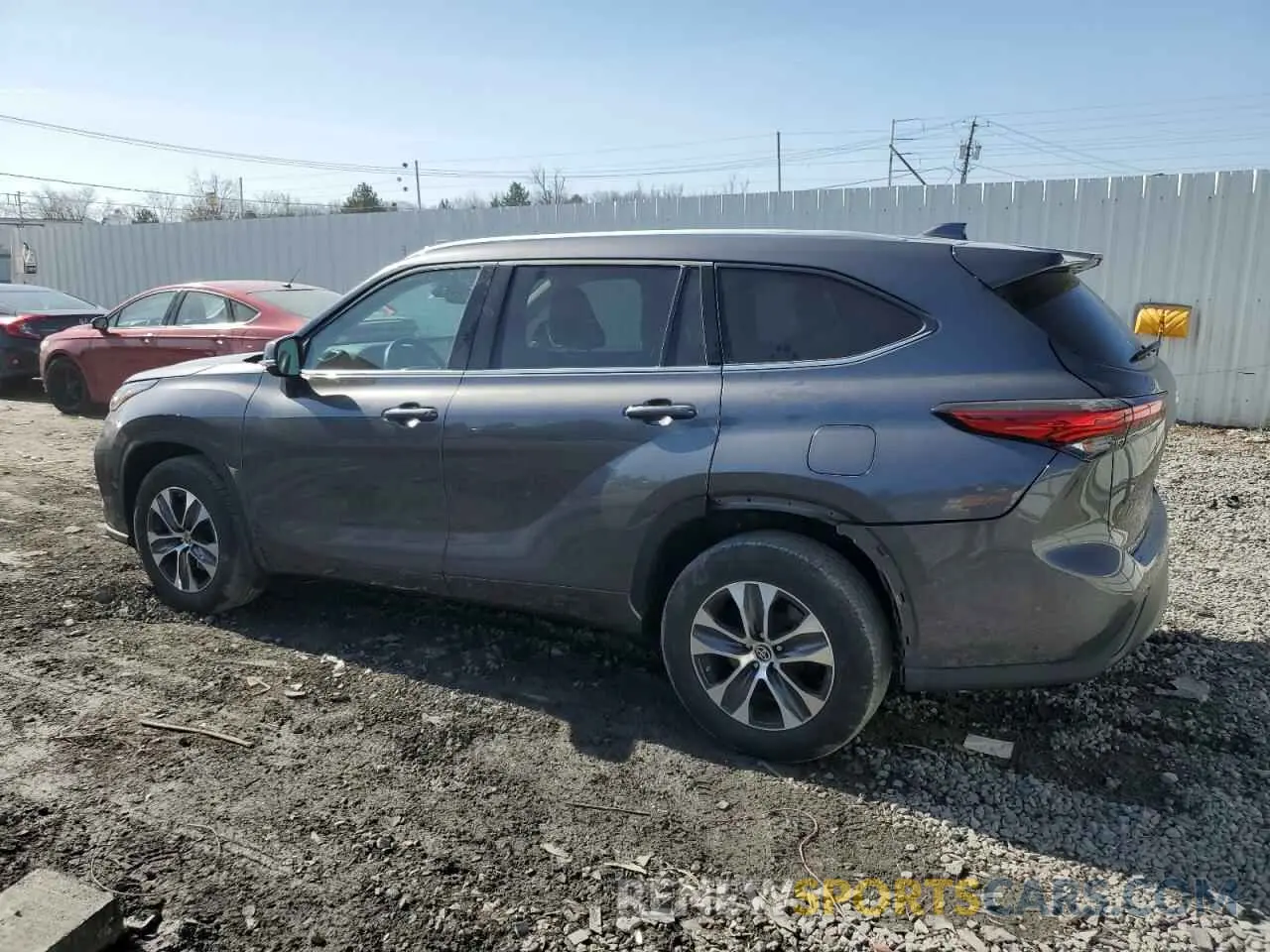 2 Photograph of a damaged car 5TDGZRBHXNS235683 TOYOTA HIGHLANDER 2022