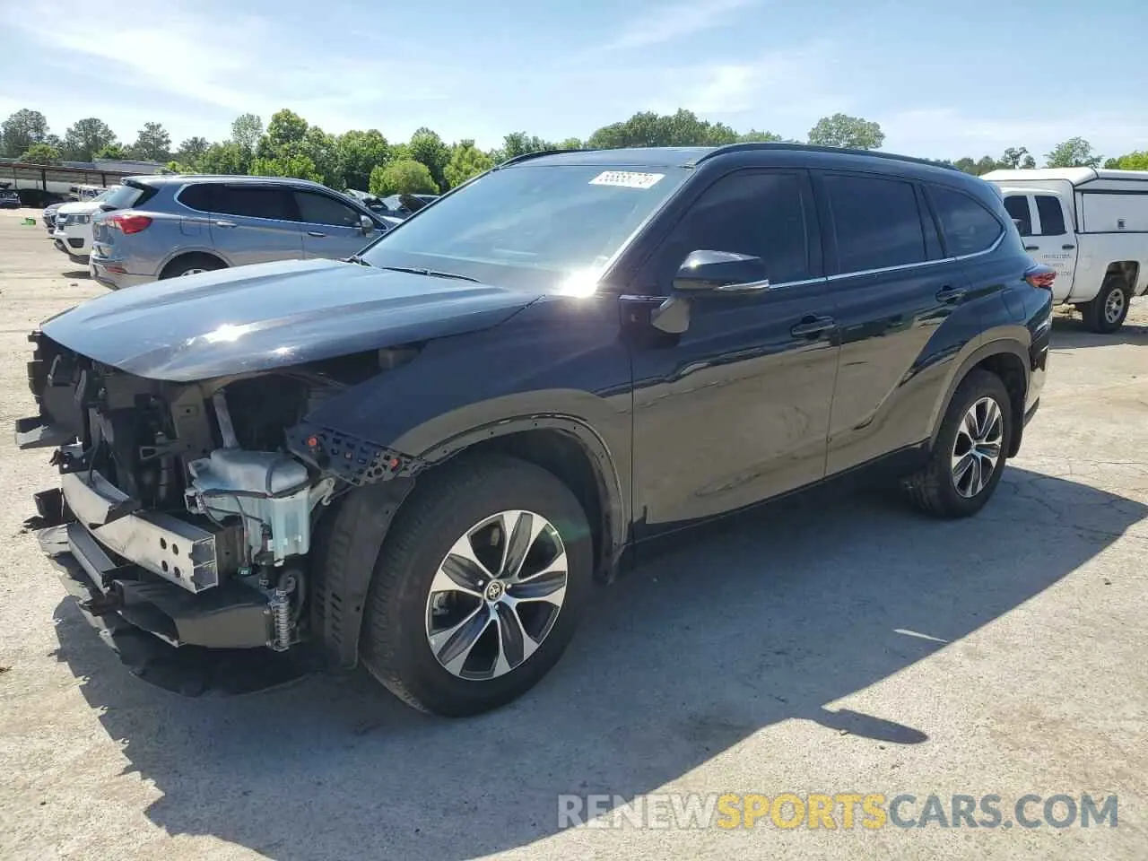 1 Photograph of a damaged car 5TDGZRBHXNS588621 TOYOTA HIGHLANDER 2022