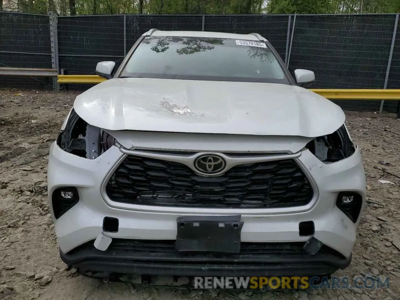 5 Photograph of a damaged car 5TDGZRBHXNS591325 TOYOTA HIGHLANDER 2022