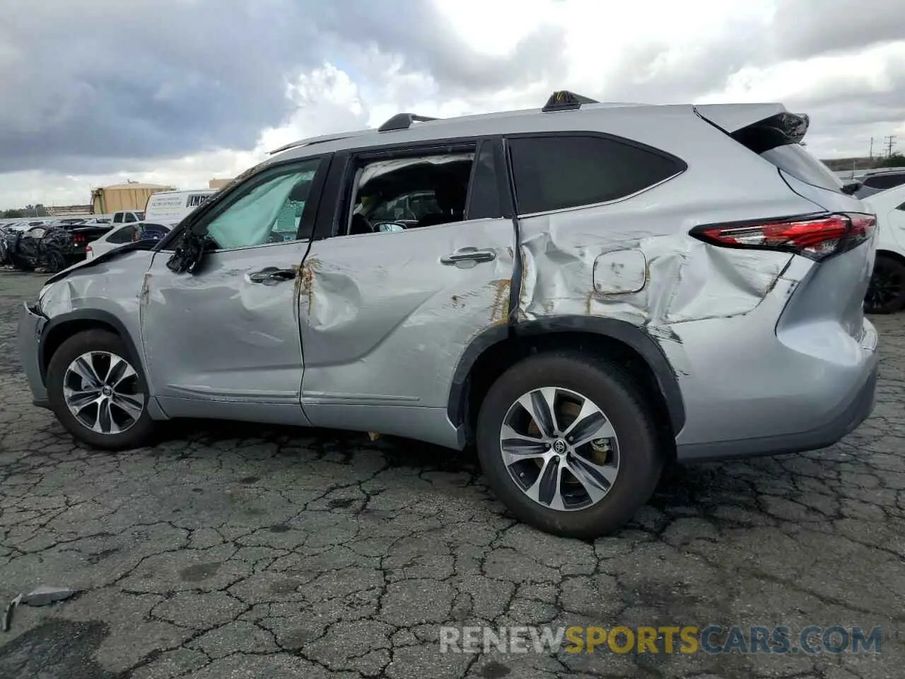 2 Фотография поврежденного автомобиля 5TDHARAH1NS509916 TOYOTA HIGHLANDER 2022