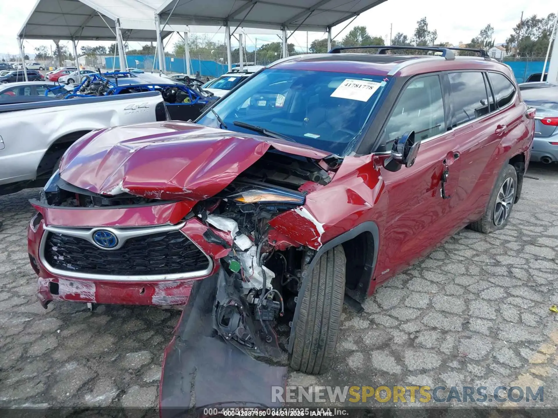 2 Фотография поврежденного автомобиля 5TDHBRCH3NS552079 TOYOTA HIGHLANDER 2022