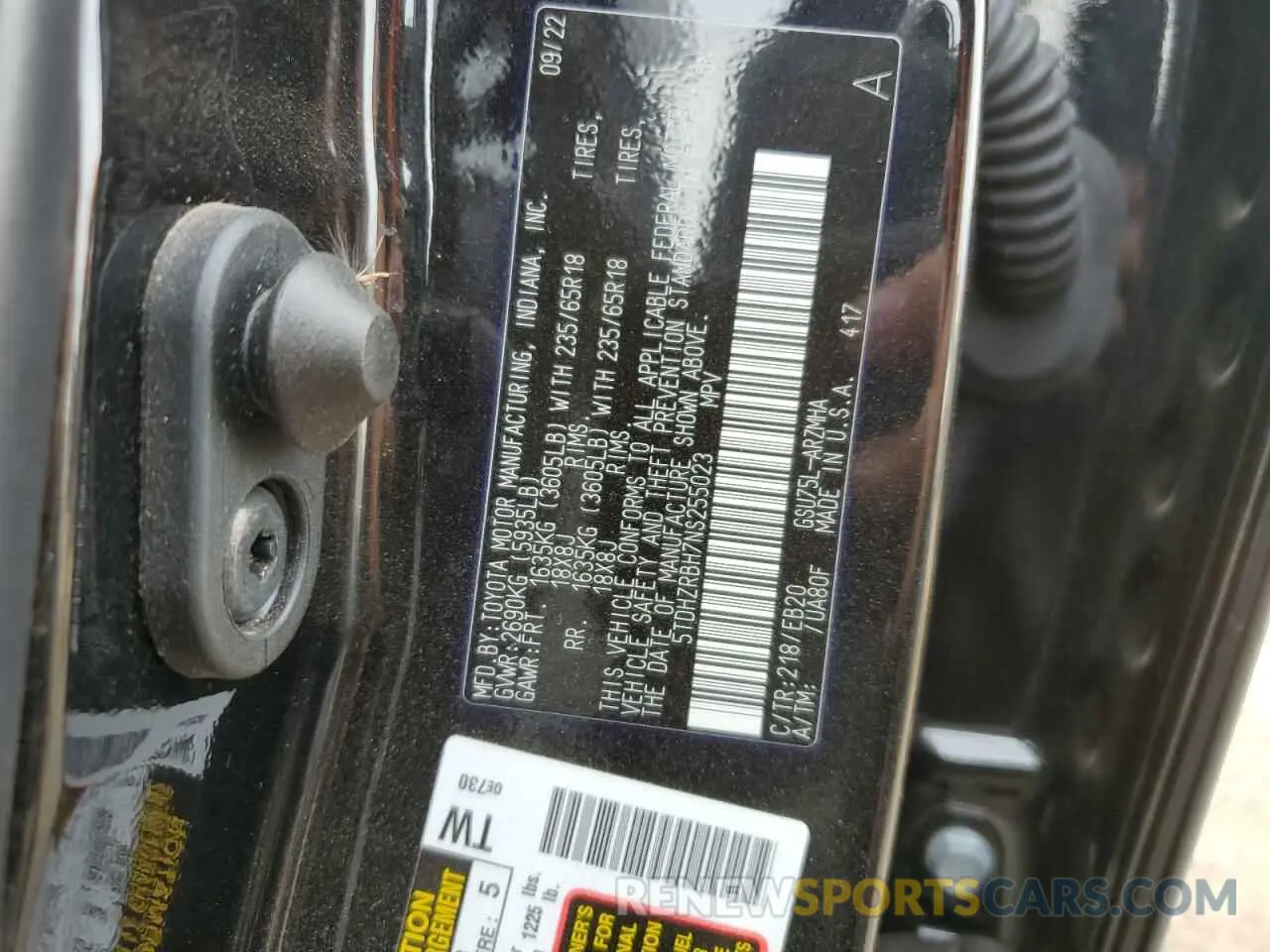 14 Фотография поврежденного автомобиля 5TDHZRBH7NS255023 TOYOTA HIGHLANDER 2022