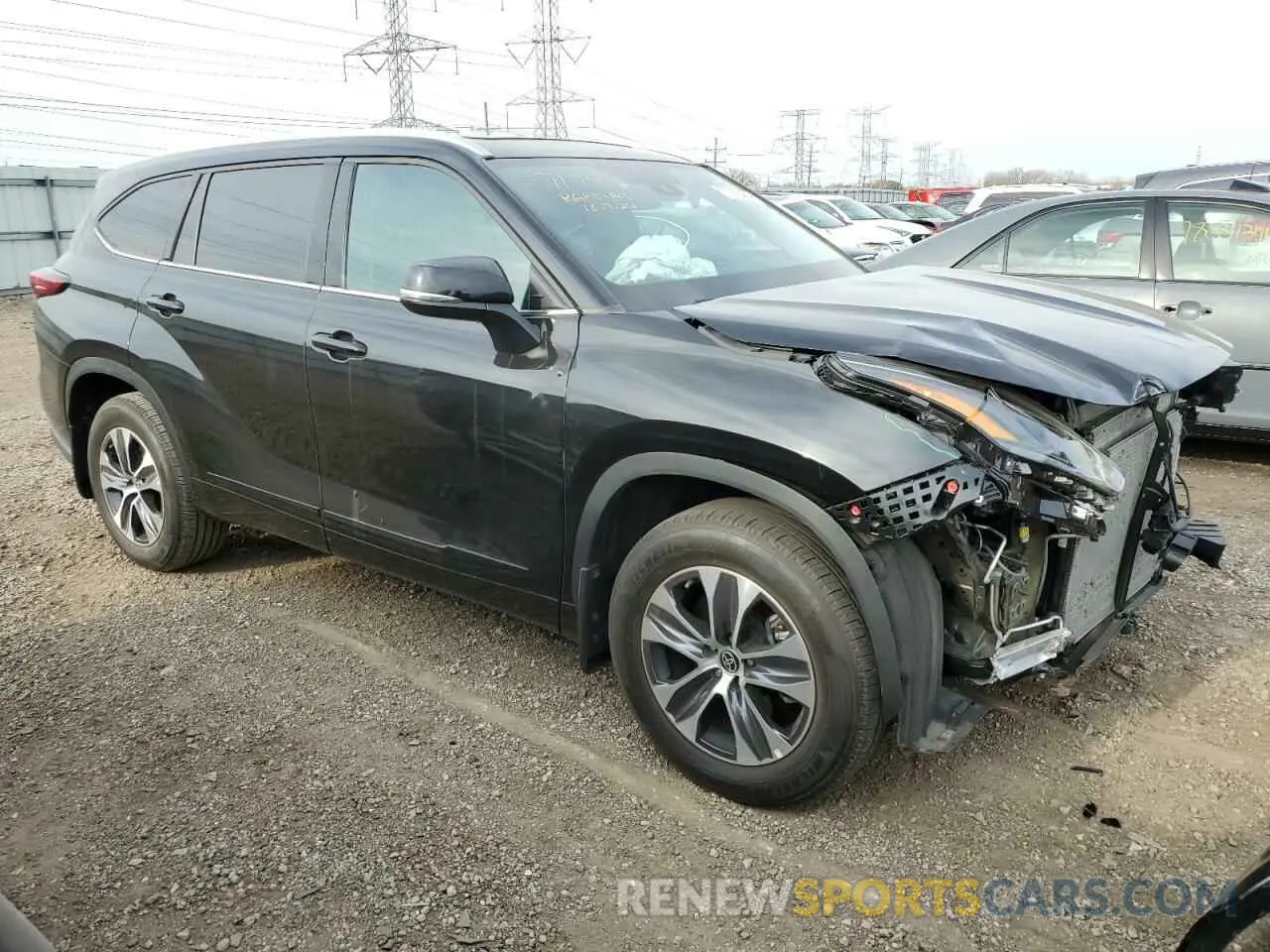 4 Фотография поврежденного автомобиля 5TDHZRBH7NS255023 TOYOTA HIGHLANDER 2022
