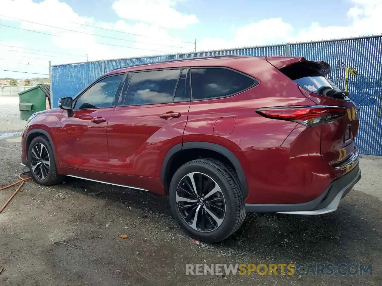 2 Фотография поврежденного автомобиля 5TDLZRAH7NS131474 TOYOTA HIGHLANDER 2022