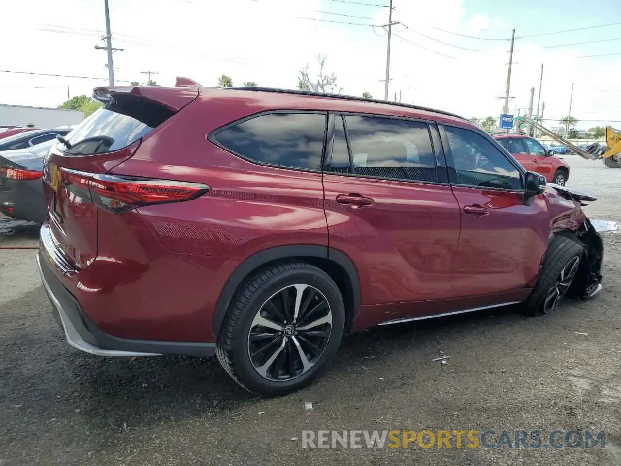 3 Фотография поврежденного автомобиля 5TDLZRAH7NS131474 TOYOTA HIGHLANDER 2022