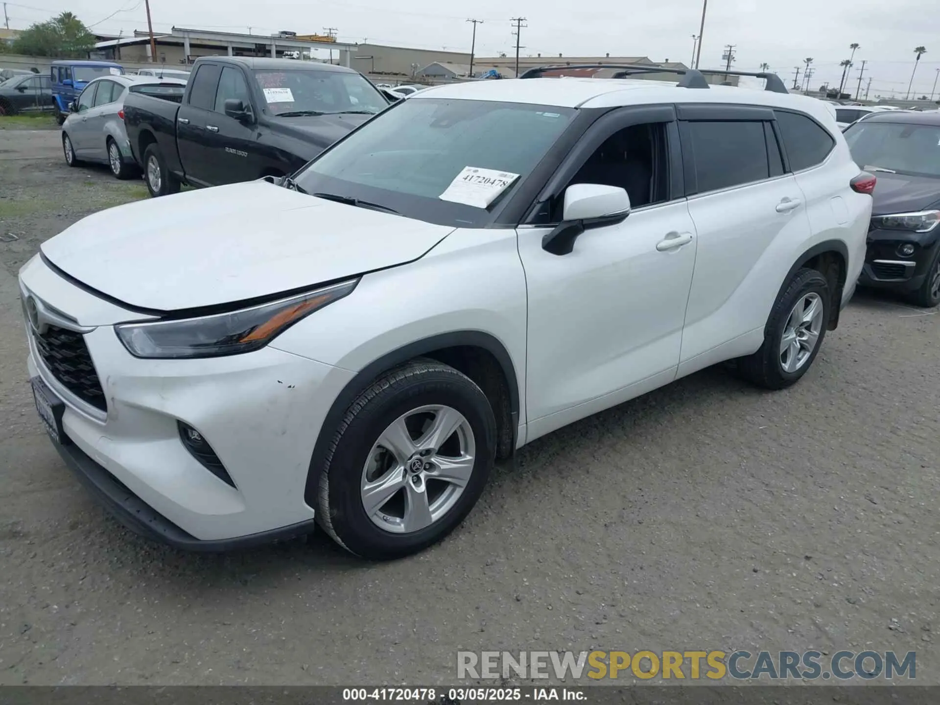 2 Фотография поврежденного автомобиля 5TDZZRAH0NS553211 TOYOTA HIGHLANDER 2022