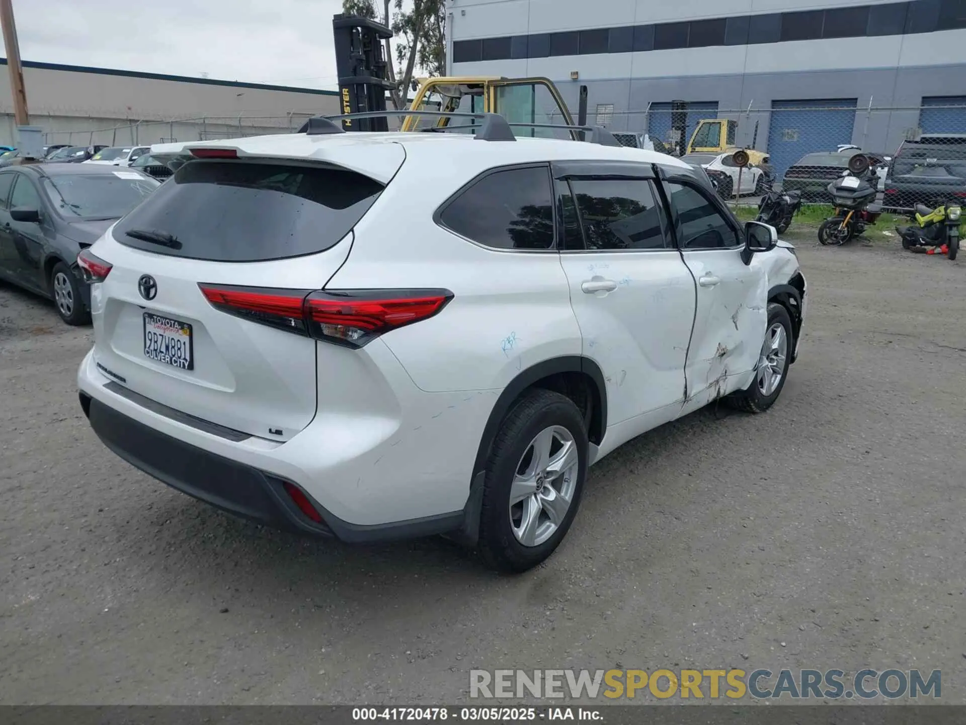 4 Фотография поврежденного автомобиля 5TDZZRAH0NS553211 TOYOTA HIGHLANDER 2022