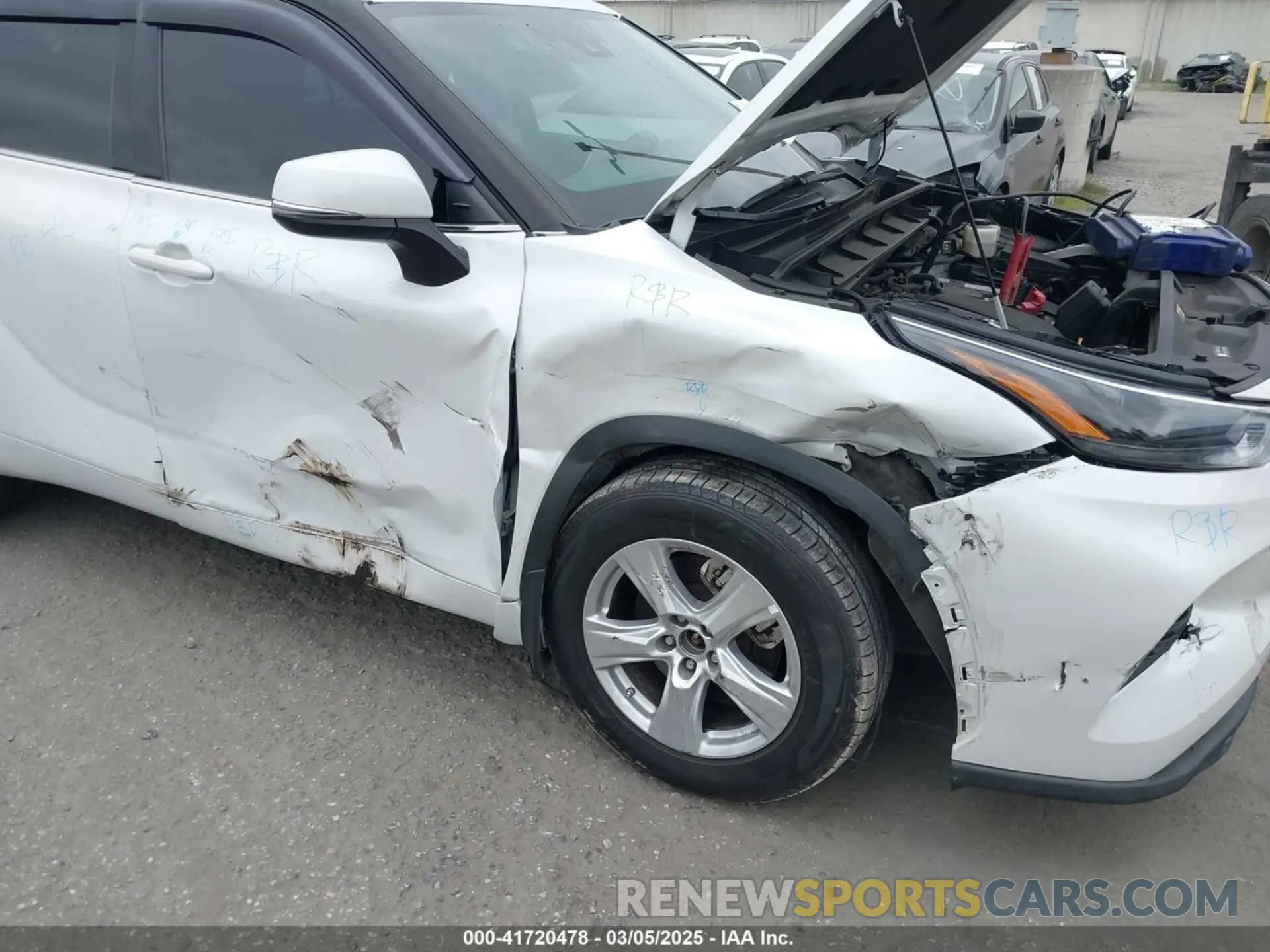 6 Фотография поврежденного автомобиля 5TDZZRAH0NS553211 TOYOTA HIGHLANDER 2022