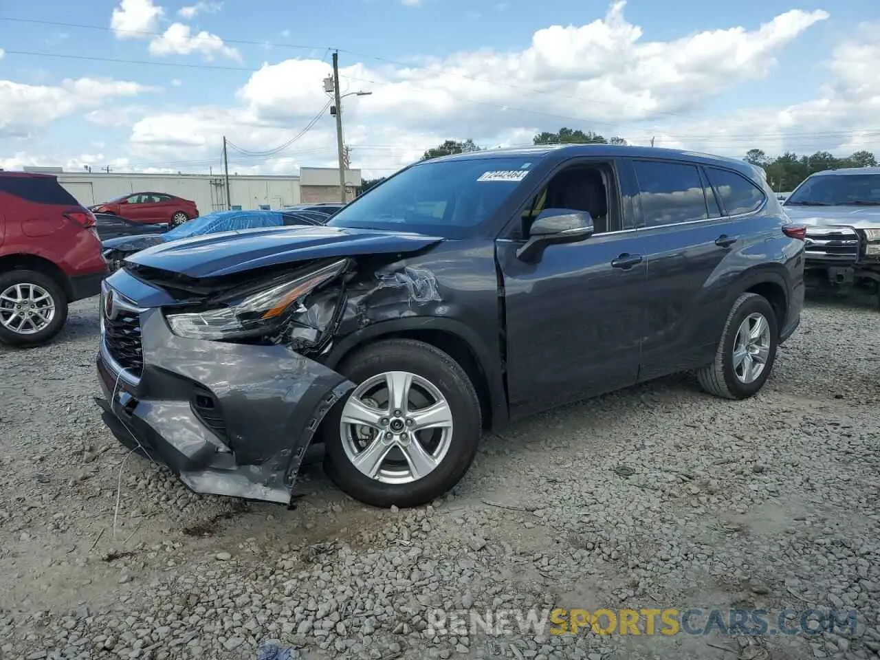 1 Photograph of a damaged car 5TDZZRAHXNS554186 TOYOTA HIGHLANDER 2022