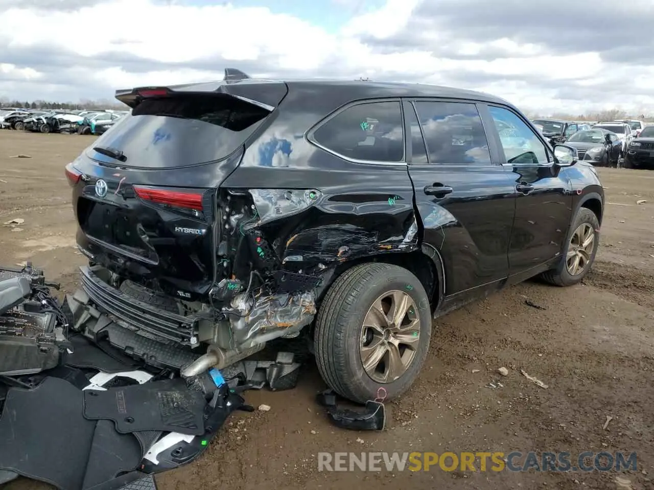 3 Photograph of a damaged car 5TDABRCH5PS119531 TOYOTA HIGHLANDER 2023