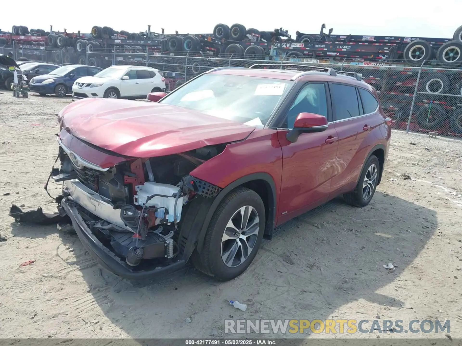 2 Фотография поврежденного автомобиля 5TDKBRCH1PS599281 TOYOTA HIGHLANDER 2023