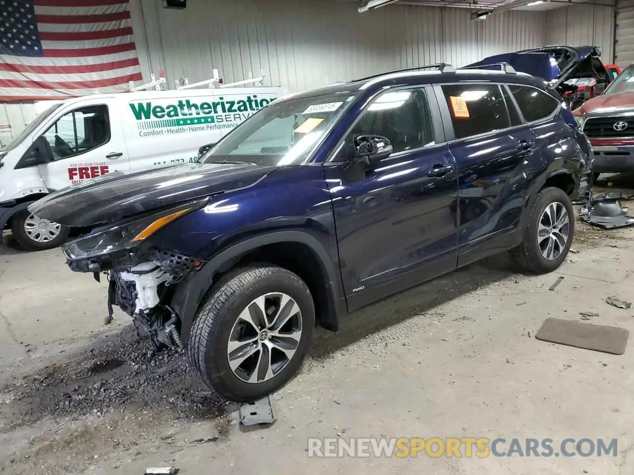 1 Фотография поврежденного автомобиля 5TDKBRCH4PS117788 TOYOTA HIGHLANDER 2023