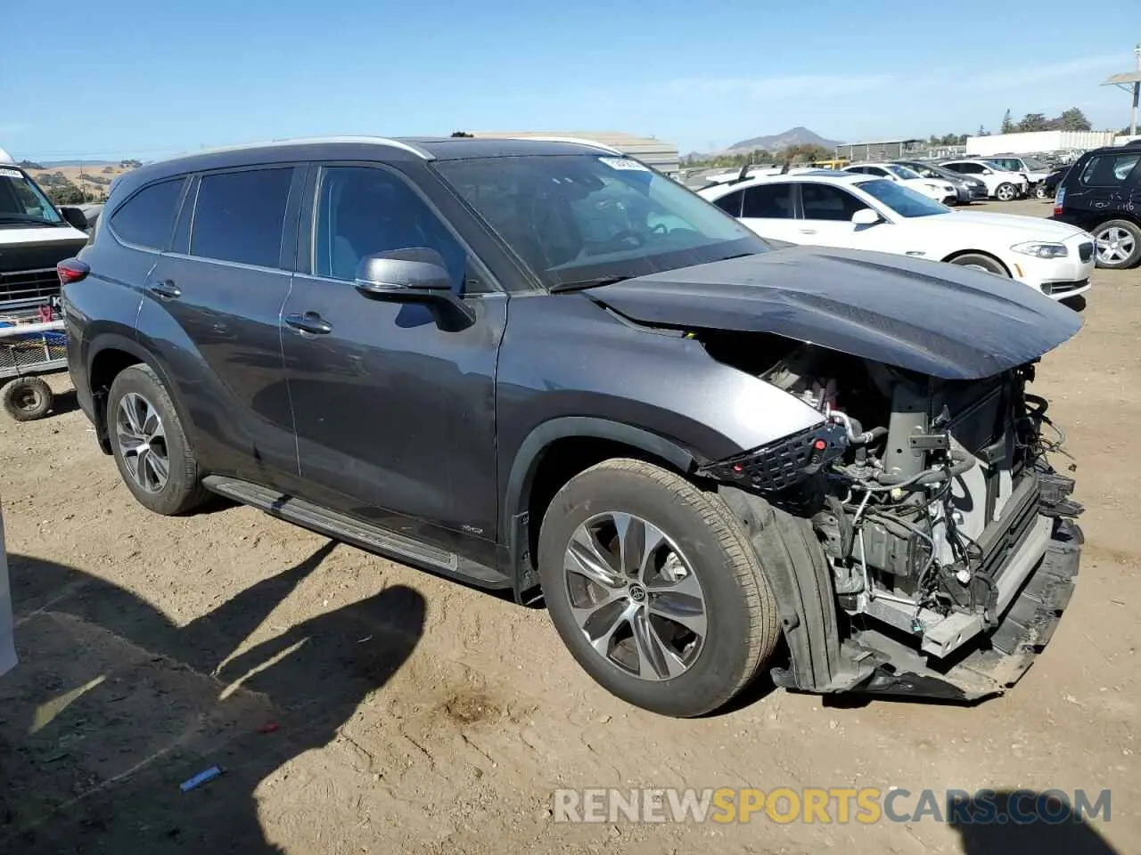 4 Фотография поврежденного автомобиля 5TDKBRCH8PS570540 TOYOTA HIGHLANDER 2023