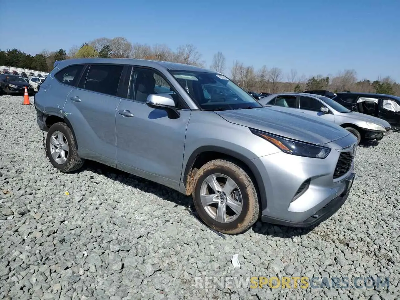 4 Фотография поврежденного автомобиля 5TDKDRAH0PS005356 TOYOTA HIGHLANDER 2023