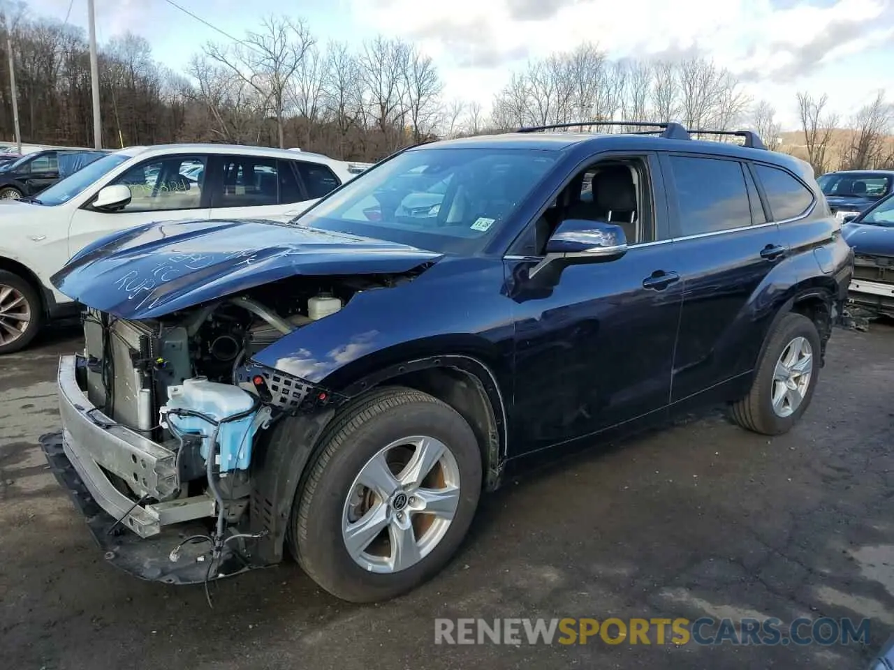 1 Photograph of a damaged car 5TDKDRAH0PS523547 TOYOTA HIGHLANDER 2023
