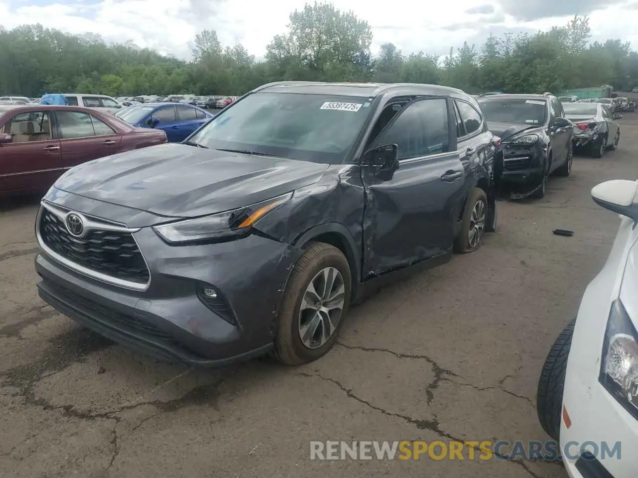 1 Photograph of a damaged car 5TDKDRAH1PS038530 TOYOTA HIGHLANDER 2023