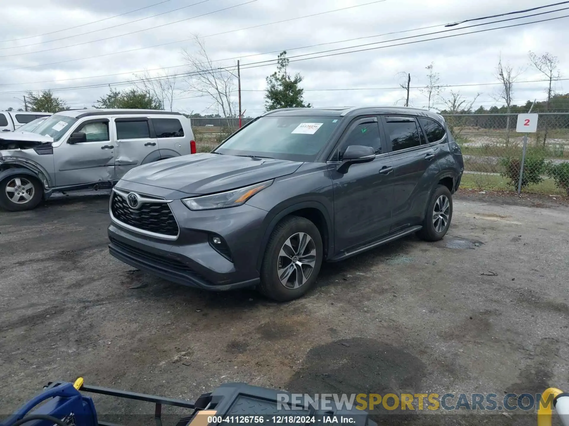 2 Фотография поврежденного автомобиля 5TDKDRAH2PS003754 TOYOTA HIGHLANDER 2023