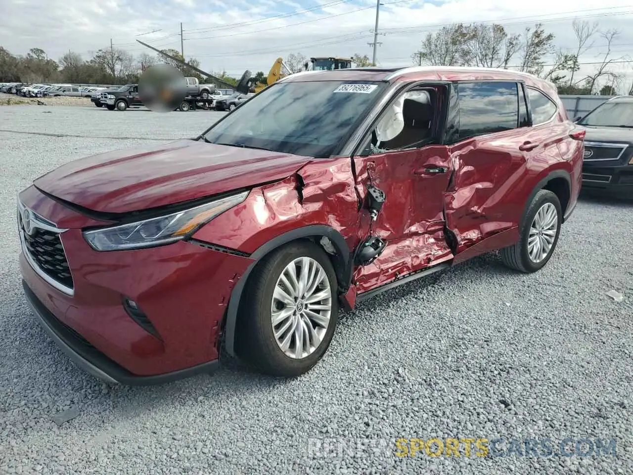 1 Photograph of a damaged car 5TDKDRAH5PS038630 TOYOTA HIGHLANDER 2023