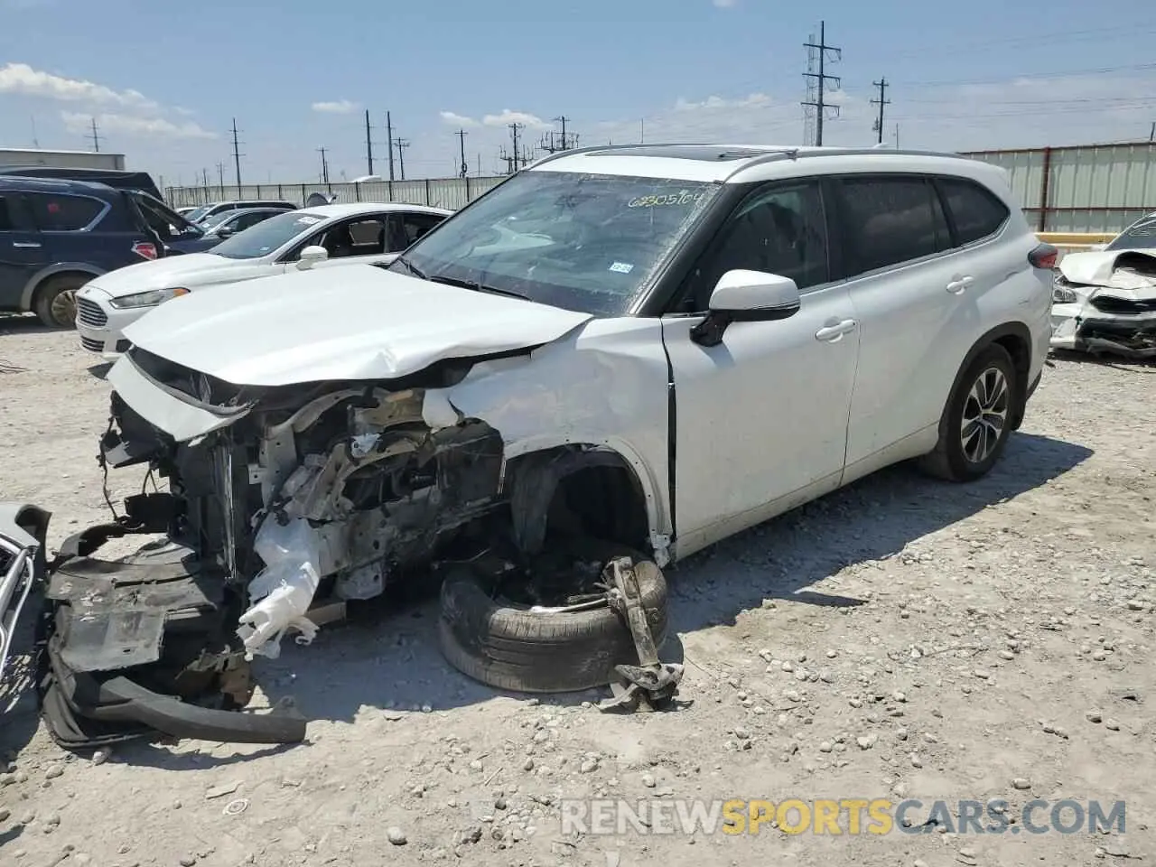 1 Фотография поврежденного автомобиля 5TDKDRAH7PS012742 TOYOTA HIGHLANDER 2023