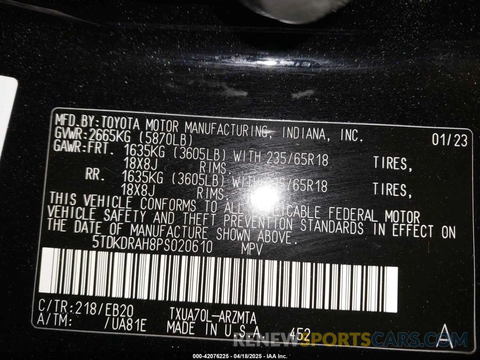 9 Photograph of a damaged car 5TDKDRAH8PS020610 TOYOTA HIGHLANDER 2023