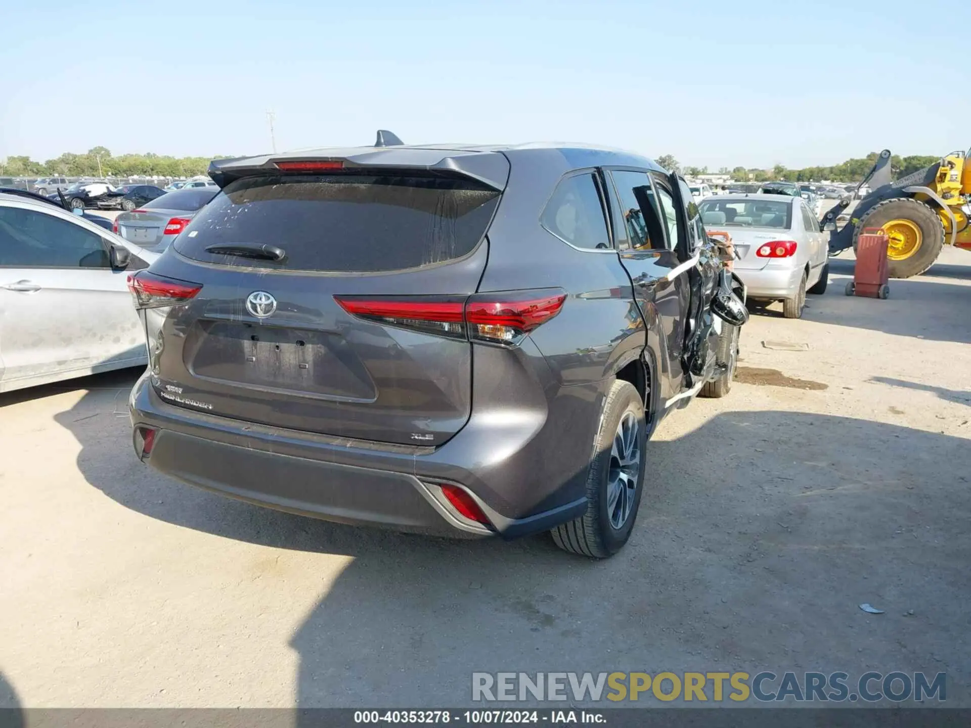 4 Фотография поврежденного автомобиля 5TDKDRAH9PS040378 TOYOTA HIGHLANDER 2023