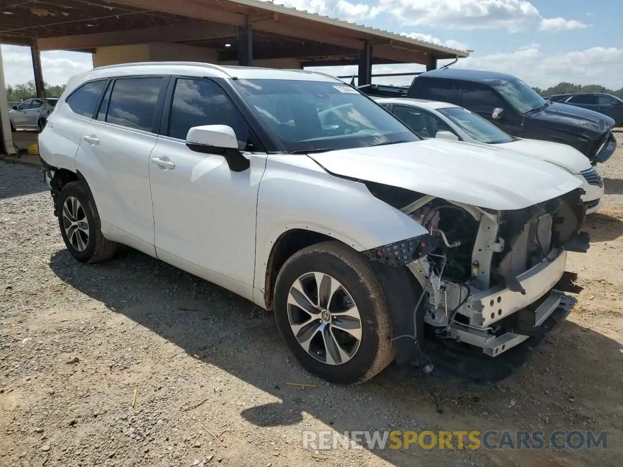 4 Фотография поврежденного автомобиля 5TDKDRAHXPS012265 TOYOTA HIGHLANDER 2023