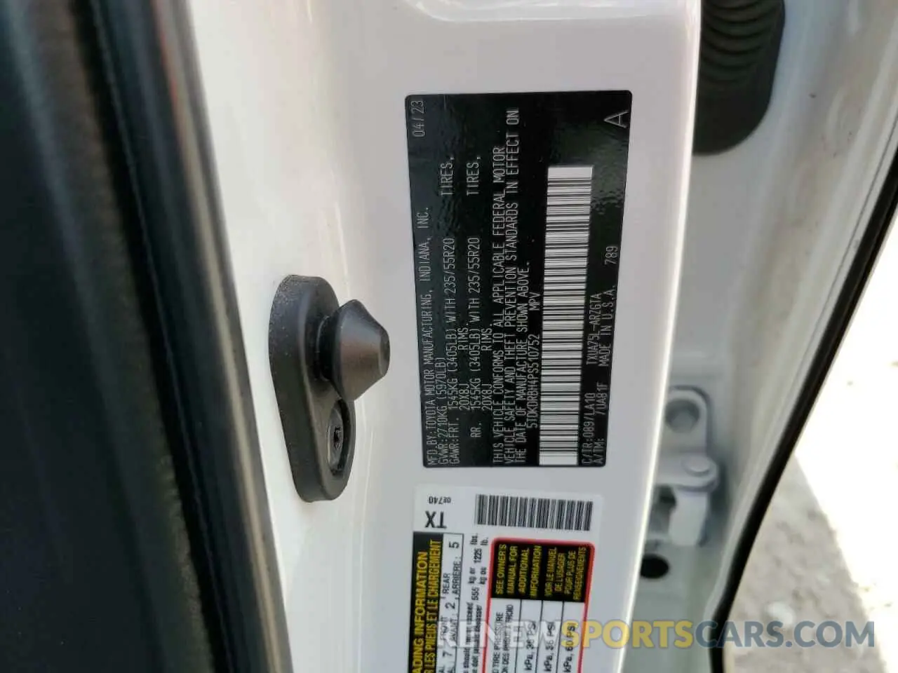 13 Photograph of a damaged car 5TDKDRBH4PS510752 TOYOTA HIGHLANDER 2023
