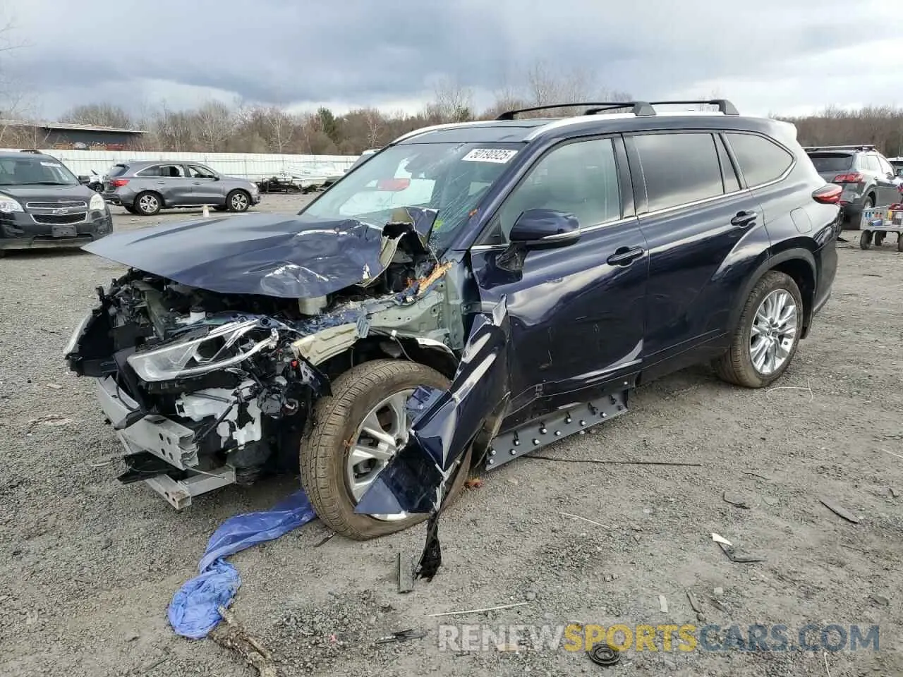 1 Photograph of a damaged car 5TDKDRBH5PS035287 TOYOTA HIGHLANDER 2023