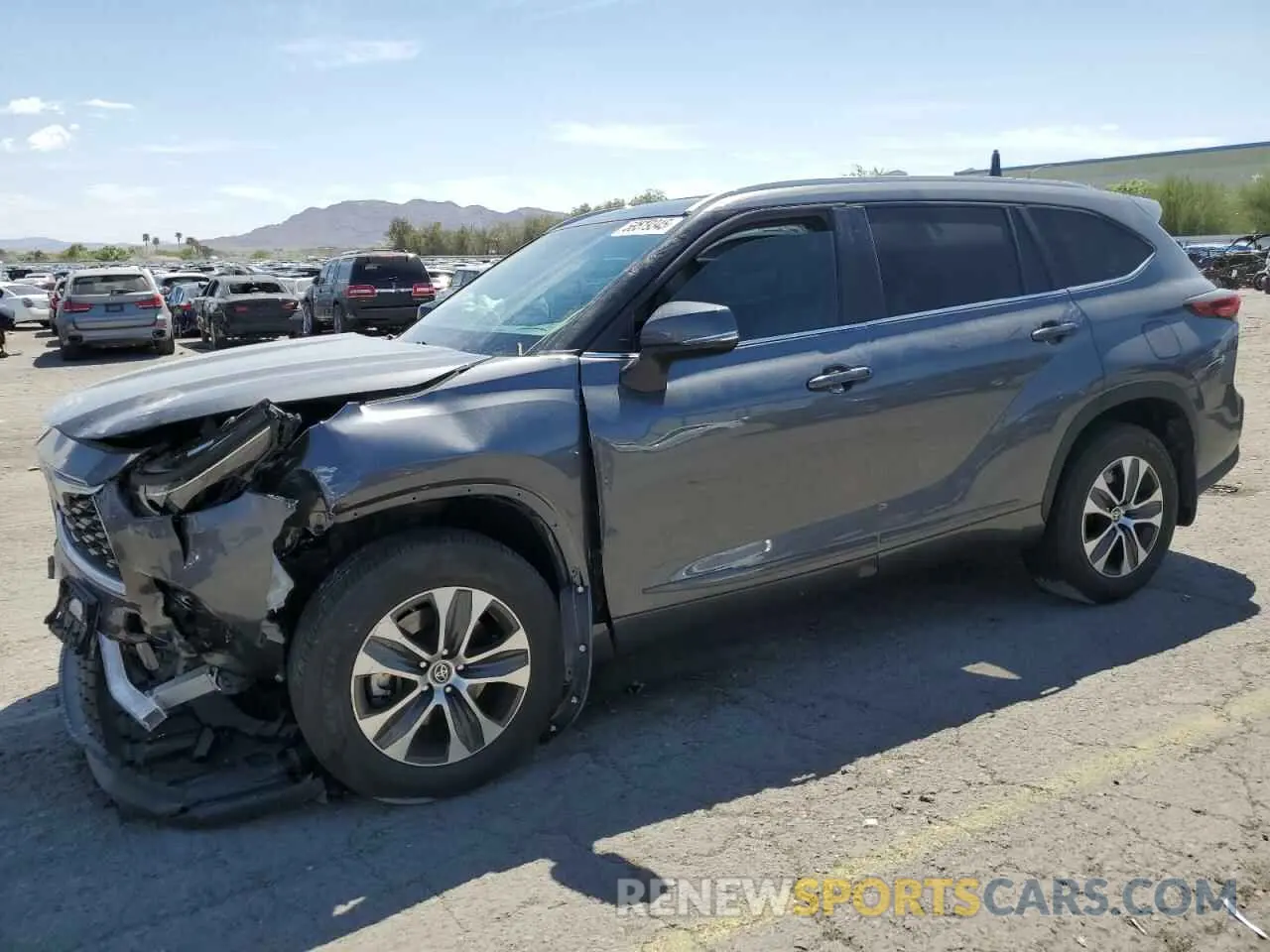 1 Photograph of a damaged car 5TDKDRBH6PS045651 TOYOTA HIGHLANDER 2023