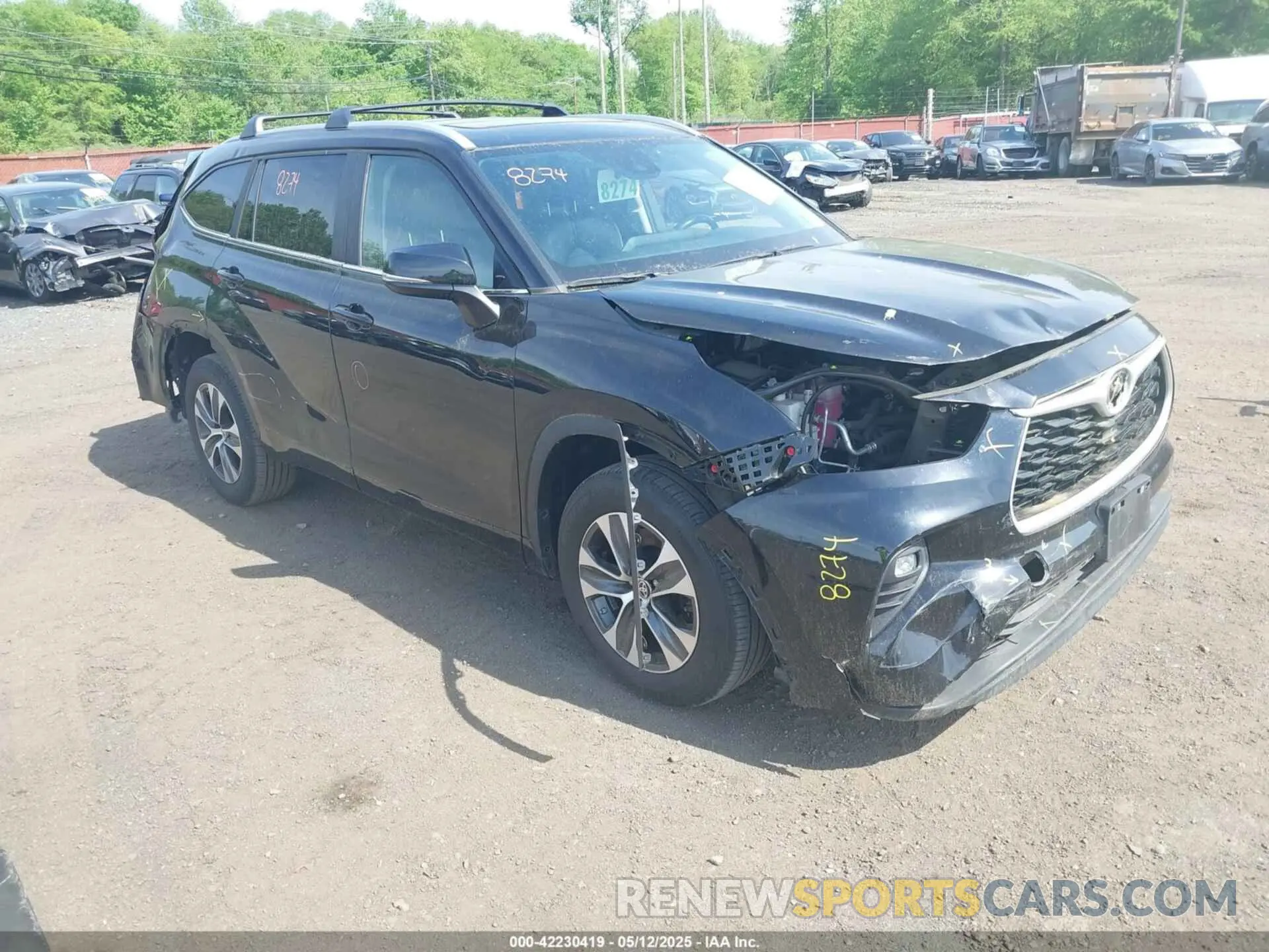 1 Photograph of a damaged car 5TDKDRBHXPS030361 TOYOTA HIGHLANDER 2023