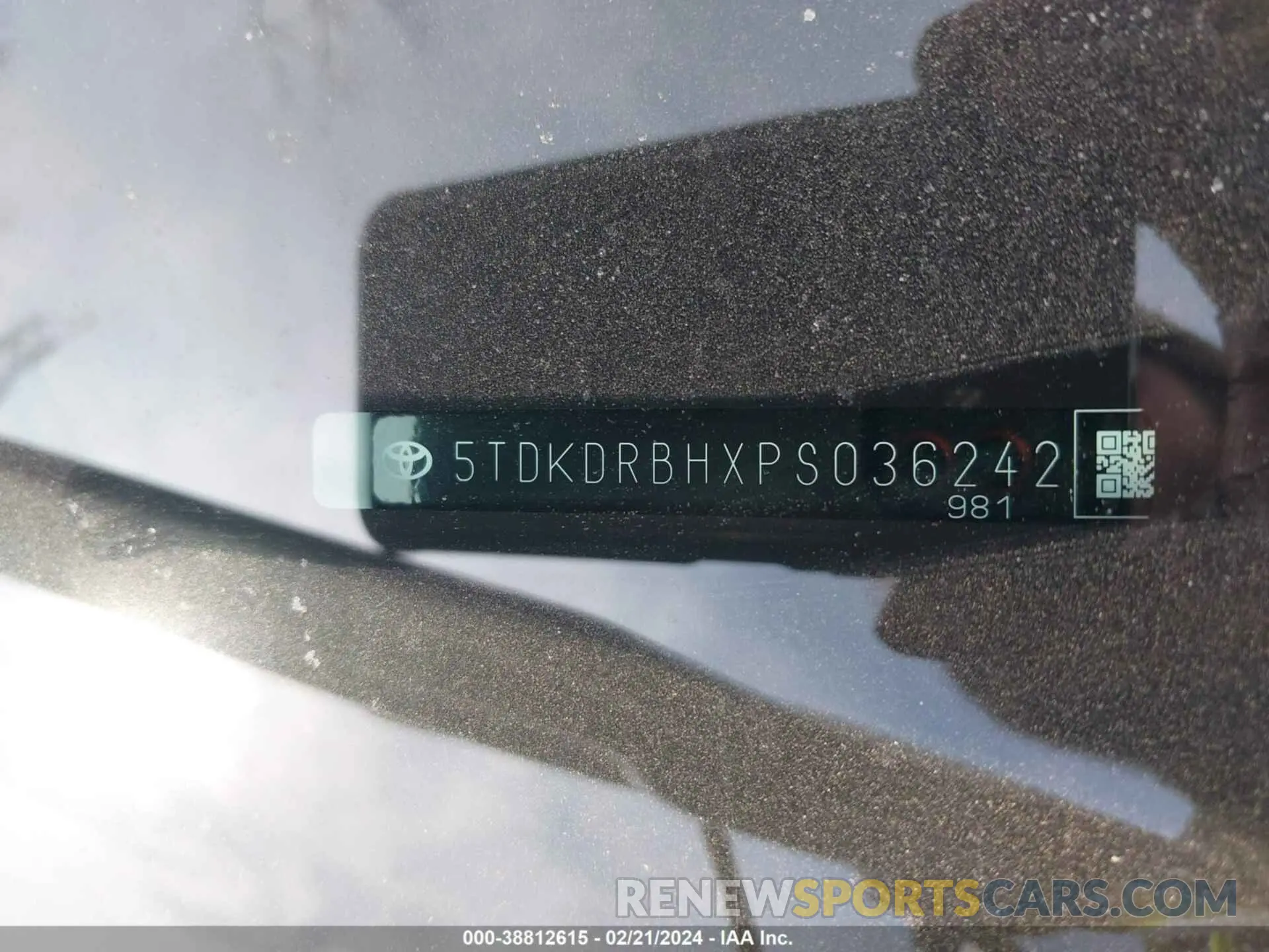 9 Фотография поврежденного автомобиля 5TDKDRBHXPS036242 TOYOTA HIGHLANDER 2023