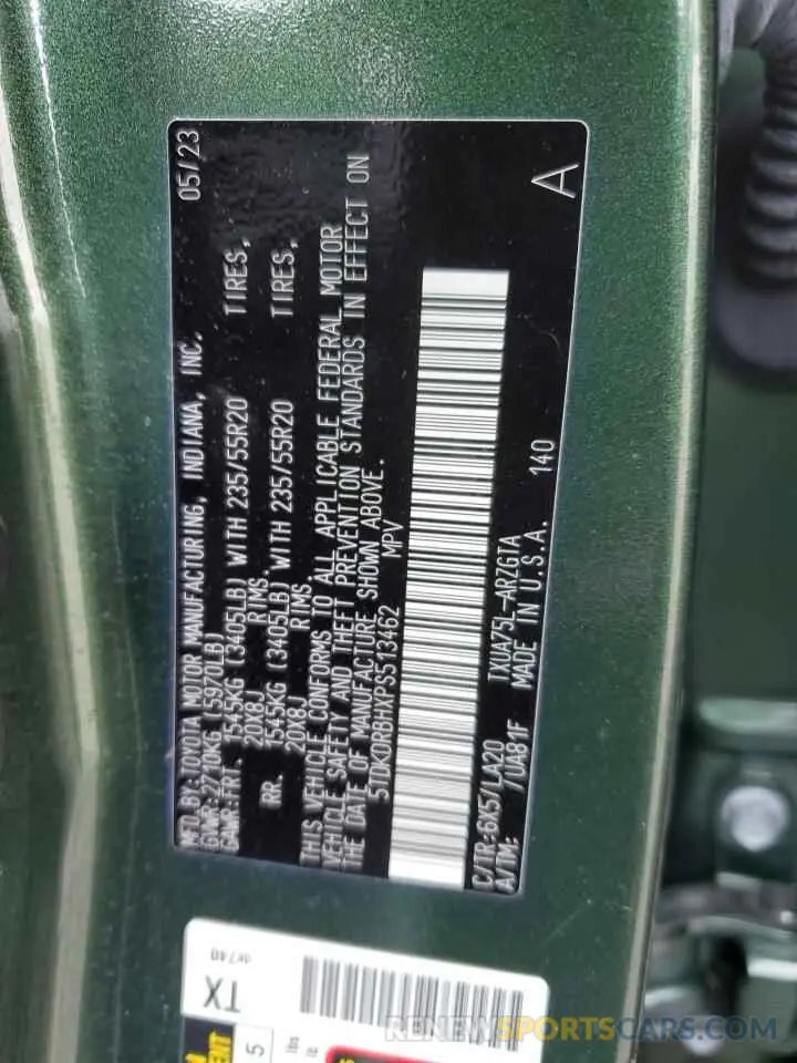 13 Фотография поврежденного автомобиля 5TDKDRBHXPS513462 TOYOTA HIGHLANDER 2023