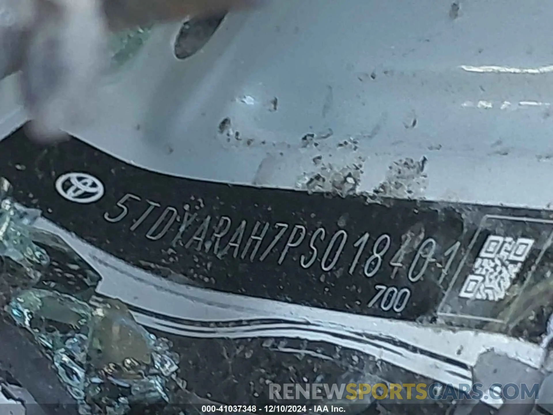 9 Фотография поврежденного автомобиля 5TDYARAH7PS018401 TOYOTA HIGHLANDER 2023