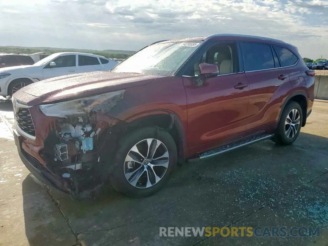1 Фотография поврежденного автомобиля 5TDKARAH5RS530196 TOYOTA HIGHLANDER 2024