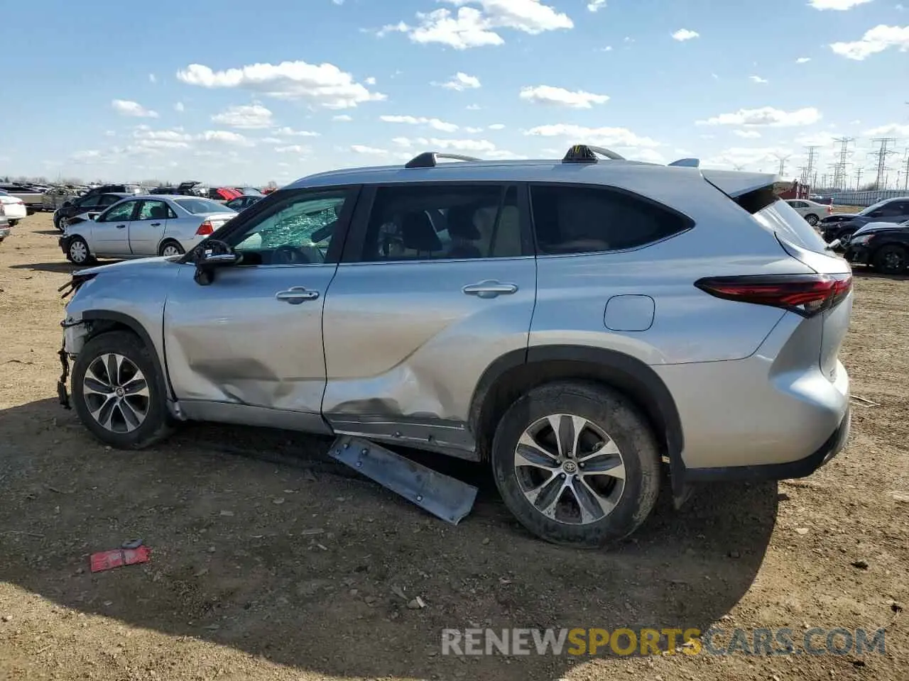 2 Фотография поврежденного автомобиля 5TDKDRBH1RS533442 TOYOTA HIGHLANDER 2024