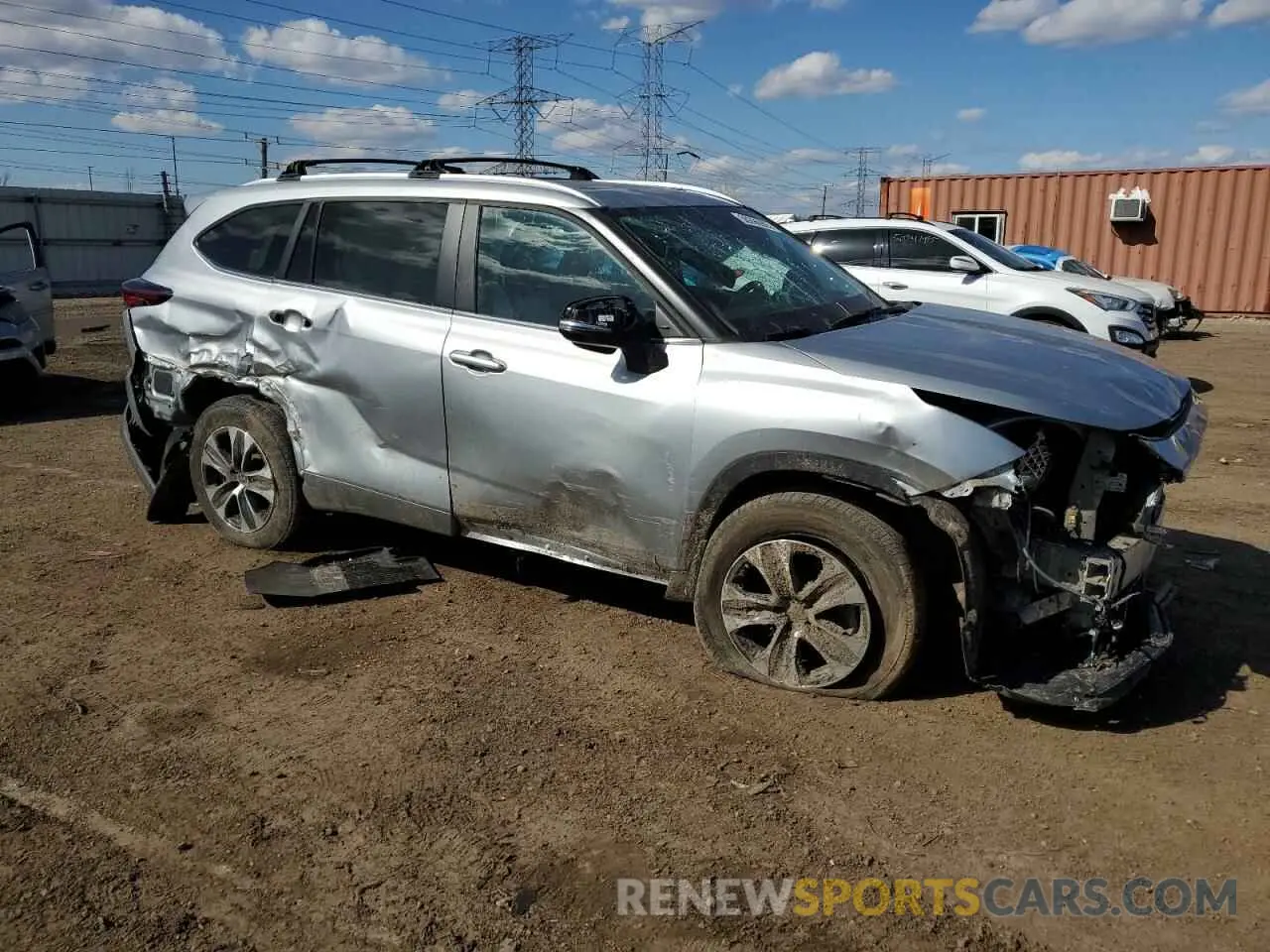 4 Фотография поврежденного автомобиля 5TDKDRBH1RS533442 TOYOTA HIGHLANDER 2024