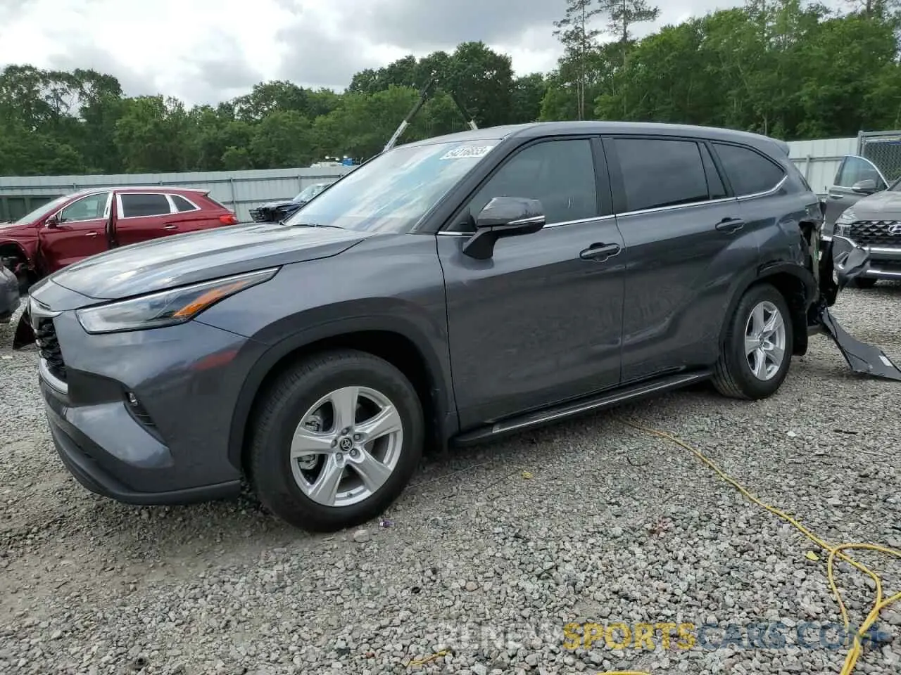 1 Photograph of a damaged car 5TDKDRBH6RS552231 TOYOTA HIGHLANDER 2024
