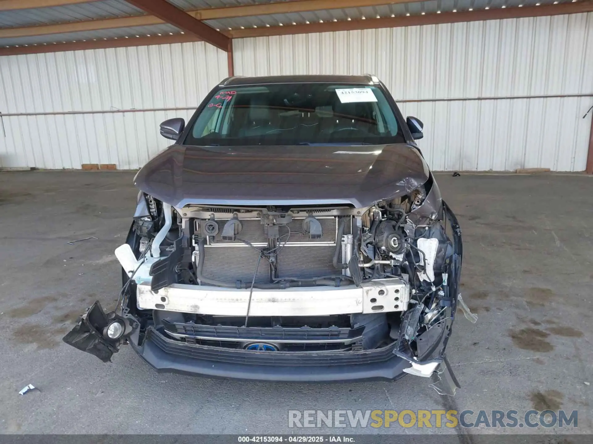 6 Photograph of a damaged car 5TDJGRFH2KS058824 TOYOTA HIGHLANDER HYBRID 2019