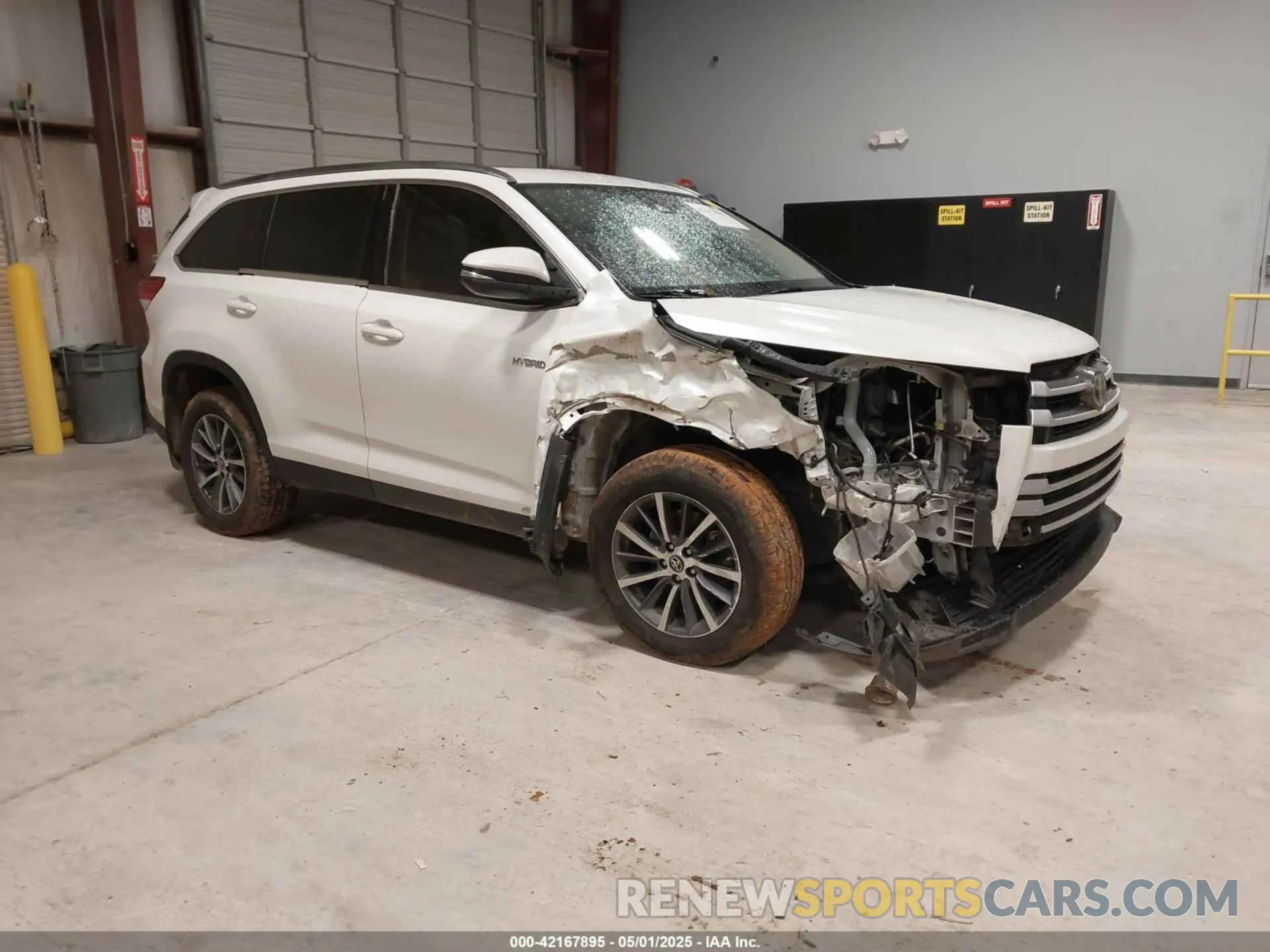 1 Photograph of a damaged car 5TDJGRFH3KS070254 TOYOTA HIGHLANDER HYBRID 2019