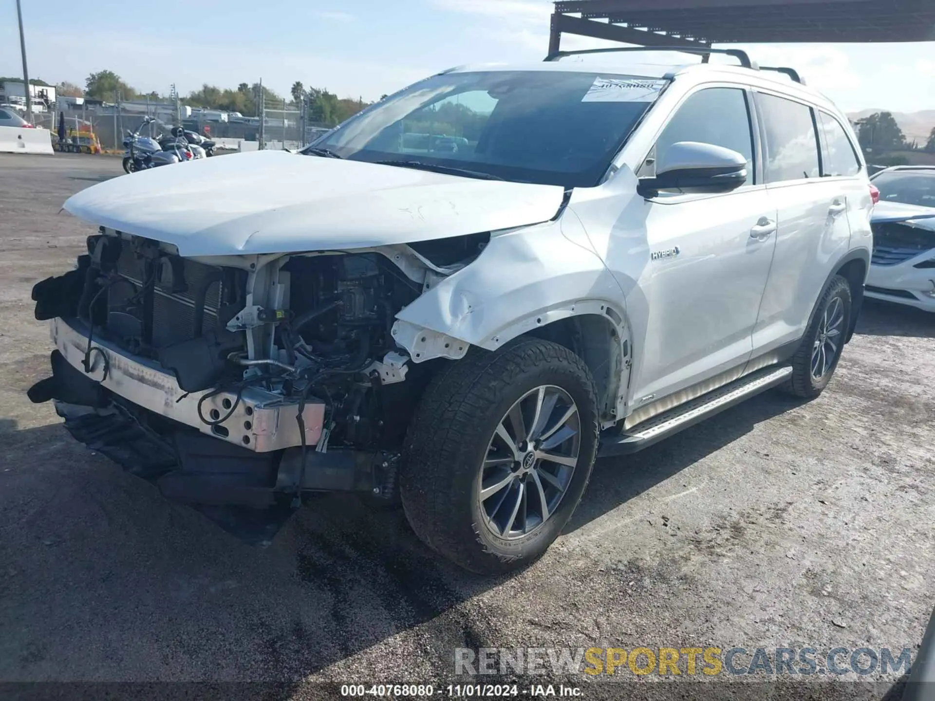 2 Photograph of a damaged car 5TDJGRFH7KS061928 TOYOTA HIGHLANDER HYBRID 2019