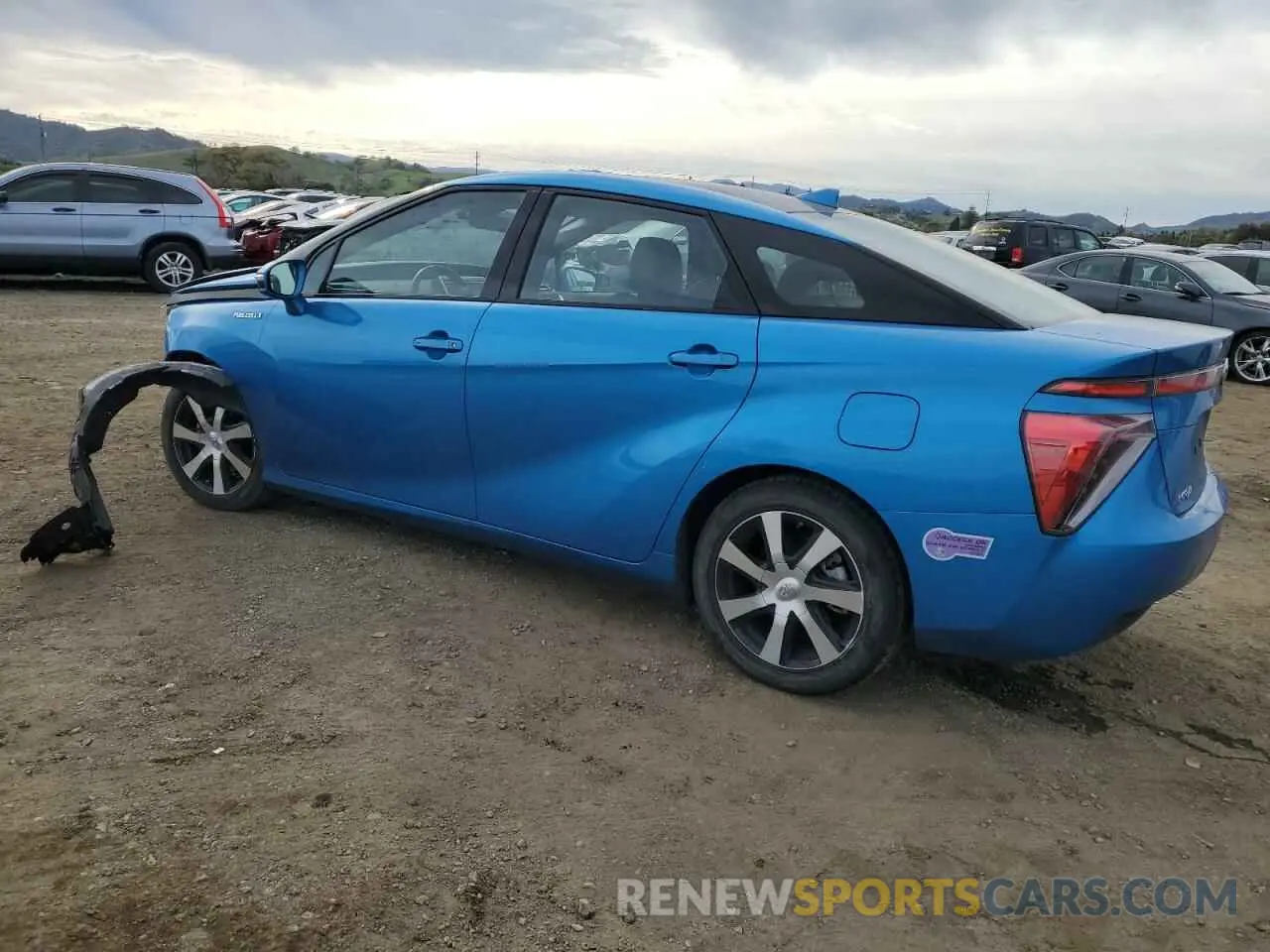 2 Photograph of a damaged car JTDBVRBD0KA005923 TOYOTA MIRAI 2019
