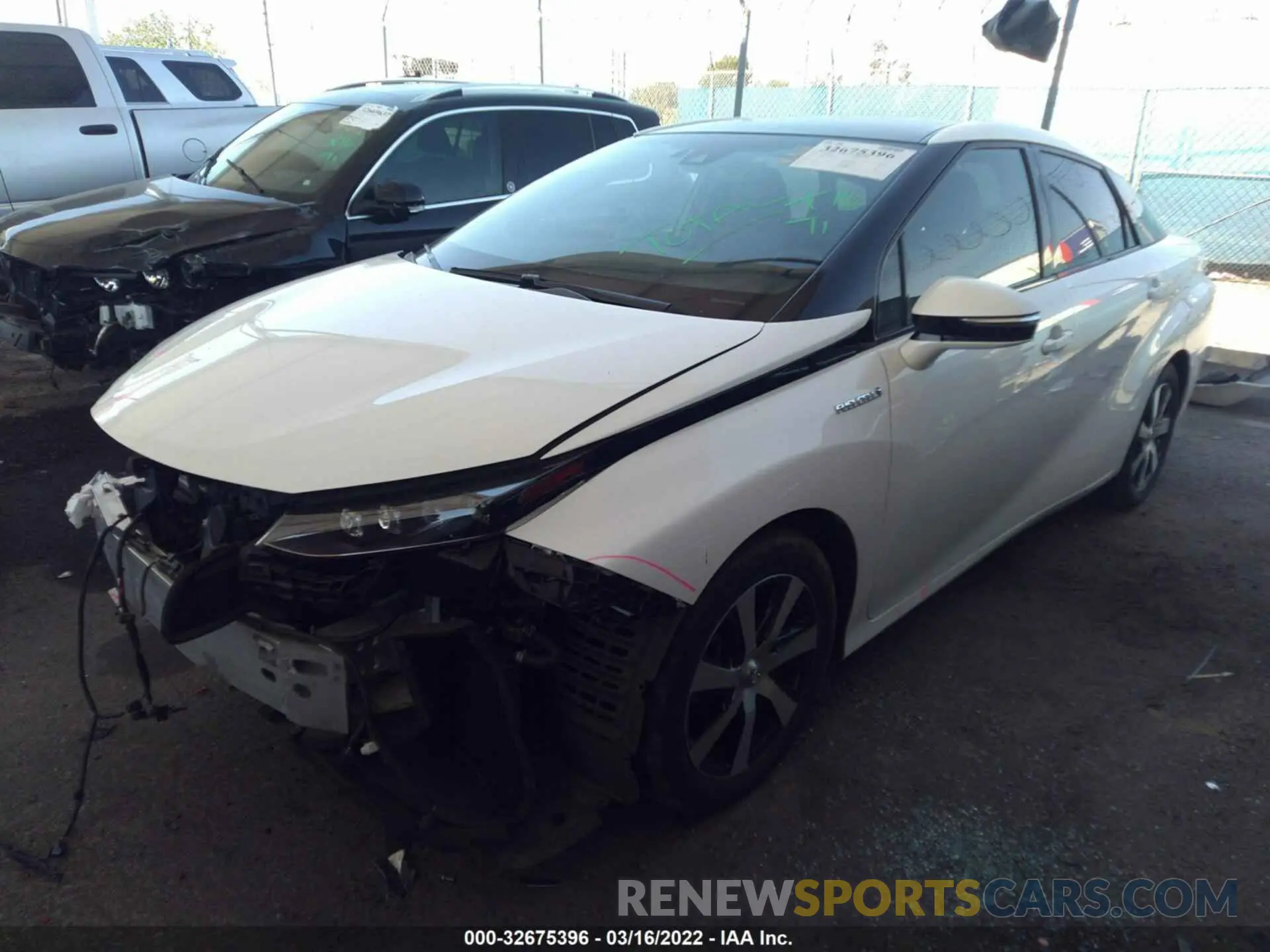 2 Photograph of a damaged car JTDBVRBD5KA006355 TOYOTA MIRAI 2019