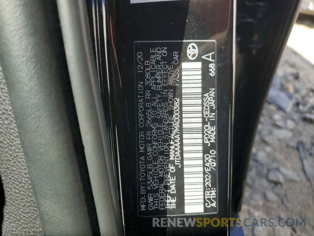 10 Фотография поврежденного автомобиля JTDAAAAA7MA000382 TOYOTA MIRAI 2021